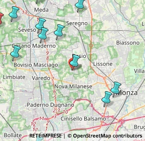 Mappa Via S. Vincenzo Dè Paoli, 20832 Desio MB, Italia (6.20923)