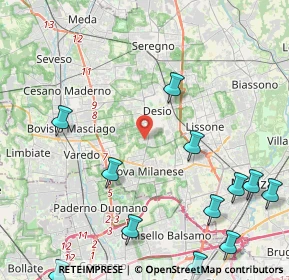 Mappa Via S. Vincenzo Dè Paoli, 20832 Desio MB, Italia (5.79833)