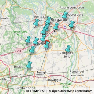 Mappa Via Principe Amedeo, 24040 Verdellino BG, Italia (6.62467)