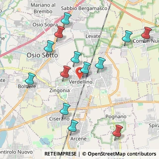 Mappa Via Principe Amedeo, 24040 Verdellino BG, Italia (2.24769)