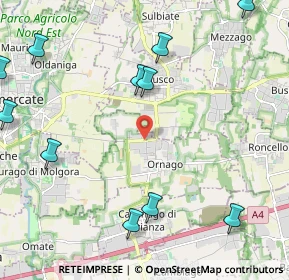 Mappa Ornago, 20876 Ornago MB, Italia (2.95417)