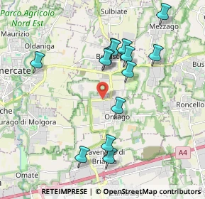 Mappa Ornago, 20876 Ornago MB, Italia (1.86071)