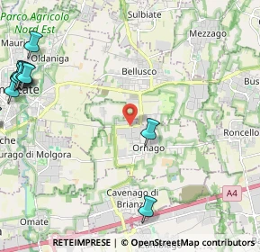 Mappa Ornago, 20876 Ornago MB, Italia (3.37583)