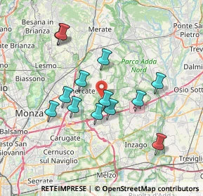 Mappa Ornago, 20876 Ornago MB, Italia (6.55231)