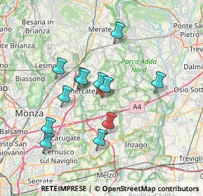 Mappa Ornago, 20876 Ornago MB, Italia (6.29583)