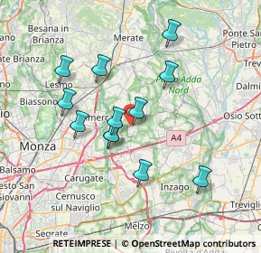 Mappa Ornago, 20876 Ornago MB, Italia (6.39417)