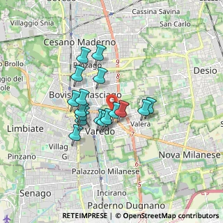 Mappa Via Stelvio, 20814 Limbiate MB, Italia (1.28529)