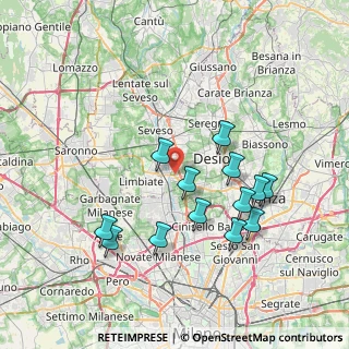 Mappa Via Stelvio, 20814 Limbiate MB, Italia (7.24077)