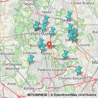 Mappa Via Stelvio, 20814 Limbiate MB, Italia (3.83067)