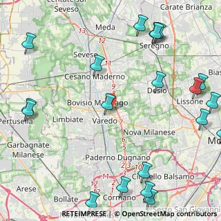 Mappa Via Stelvio, 20814 Limbiate MB, Italia (6.327)
