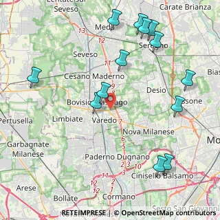 Mappa Via Stelvio, 20814 Limbiate MB, Italia (5.04077)