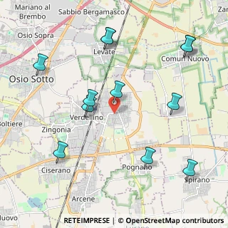 Mappa Via Alessandro Manzoni, 24049 Verdello BG, Italia (2.365)