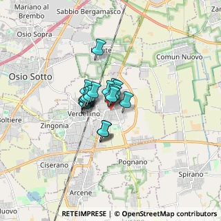 Mappa Via Alessandro Manzoni, 24049 Verdello BG, Italia (0.8665)
