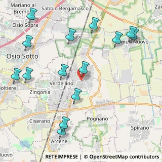 Mappa Via Alessandro Manzoni, 24049 Verdello BG, Italia (2.595)