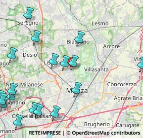 Mappa Via Don L. Sturzo, 20854 Vedano Al Lambro MB, Italia (6.139)