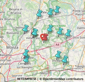 Mappa Via Ciucani, 20876 Ornago MB, Italia (7.20643)