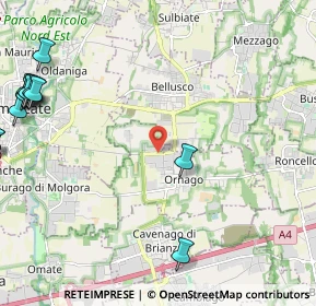 Mappa Via Ciucani, 20876 Ornago MB, Italia (3.31917)