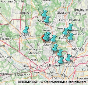 Mappa Via Fratelli Casati, 20051 Limbiate MB, Italia (5.974)