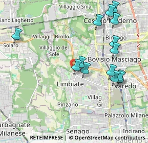 Mappa Via Fratelli Casati, 20051 Limbiate MB, Italia (2.115)