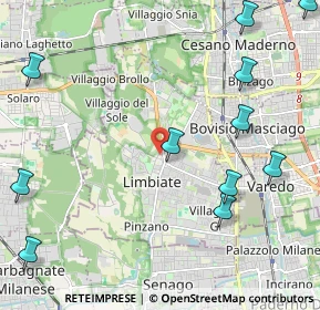 Mappa Via Fratelli Casati, 20051 Limbiate MB, Italia (2.84909)