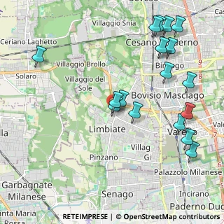Mappa Via Fratelli Casati, 20051 Limbiate MB, Italia (2.43667)