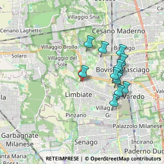 Mappa Via Fratelli Casati, 20051 Limbiate MB, Italia (1.74167)