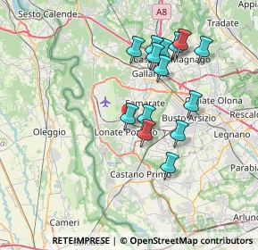 Mappa Via Pellico, 21015 Lonate Pozzolo VA, Italia (6.63357)