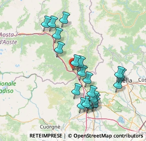 Mappa Via Binel, 11020 Donnas AO, Italia (14.714)