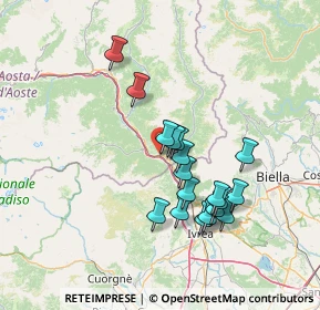 Mappa Via Binel, 11020 Donnas AO, Italia (12.45278)