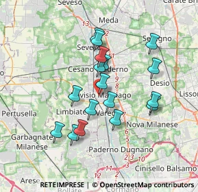 Mappa Corso Milano, 20813 Bovisio-Masciago MB, Italia (3.08765)