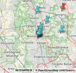 Mappa Corso Milano, 20813 Bovisio-Masciago MB, Italia (1.8675)