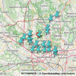 Mappa Via Giulio Verne, 20033 Solaro MI, Italia (6.64263)