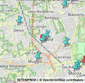 Mappa Via Giacomo Matteotti Angolo, 20851 Lissone MB, Italia (2.91182)