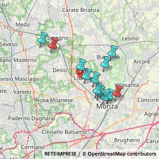 Mappa P.za Italia, 20035 Lissone MB, Italia (3.06333)