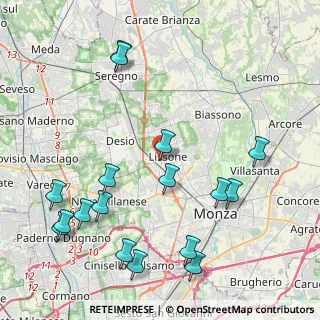 Mappa Via Giacomo Matteotti Angolo, 20851 Lissone MB, Italia (5.06235)