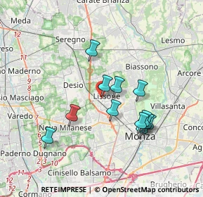 Mappa Via Giacomo Matteotti Angolo, 20851 Lissone MB, Italia (3.18417)