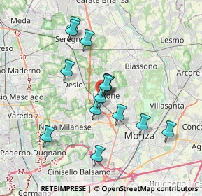 Mappa Via Giacomo Matteotti Angolo, 20851 Lissone MB, Italia (3.13357)