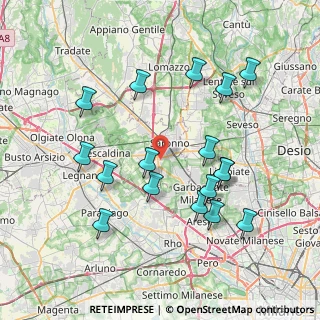 Mappa Via Celeste Milani, 21040 Origgio VA, Italia (7.91176)