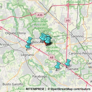 Mappa Centro Commerciale Auchan, 20027 Rescaldina MI, Italia (1.86818)