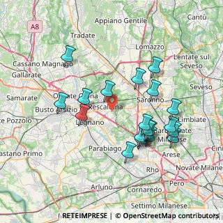 Mappa Via Togliatti, 20027 Rescaldina MI, Italia (7.281)
