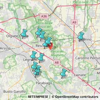 Mappa Via Togliatti, 20027 Rescaldina MI, Italia (3.69833)