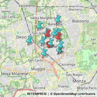 Mappa Via Fiume, 20035 Lissone MB, Italia (1.10929)