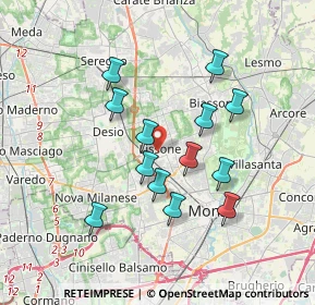 Mappa Via Fiume, 20035 Lissone MB, Italia (3.16538)