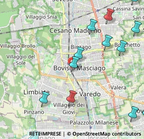 Mappa Via Pusterla, 20813 Bovisio-Masciago MB, Italia (3.09)