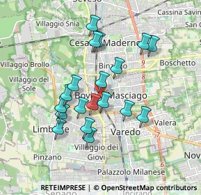 Mappa Via Pusterla, 20813 Bovisio-Masciago MB, Italia (1.56947)