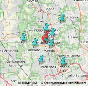 Mappa Via Pusterla, 20813 Bovisio-Masciago MB, Italia (2.71091)