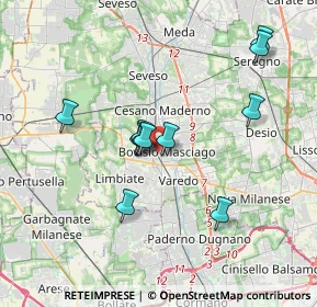 Mappa Via Pusterla, 20813 Bovisio-Masciago MB, Italia (3.21818)