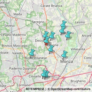 Mappa Via B. Cellini, 20851 Lissone MB, Italia (3.27636)
