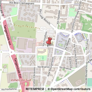 Mappa Via Damiano Chiesa, 1, 20871 Vimercate MB, Italia, 20871 Vimercate, Monza e Brianza (Lombardia)
