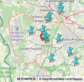 Mappa Via A. Sciesa, 21017 Samarate VA, Italia (3.66)